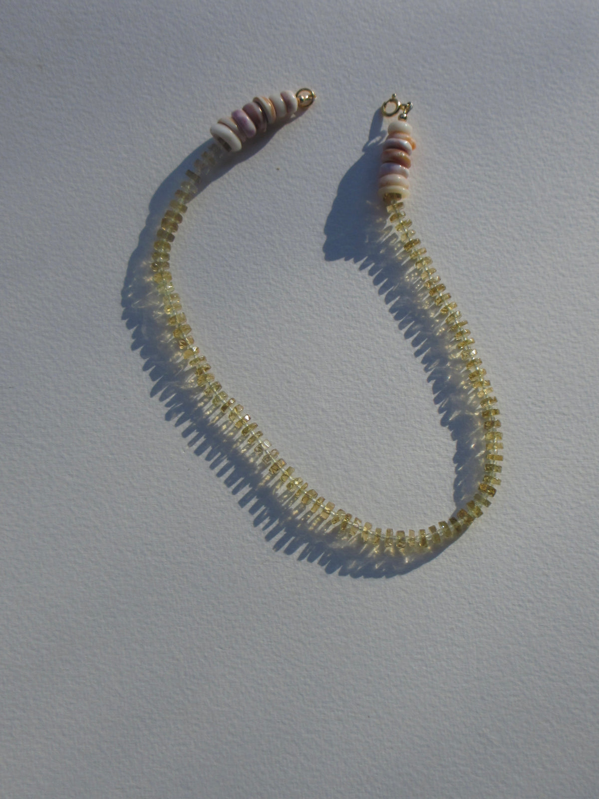 Citrine Puka Necklace