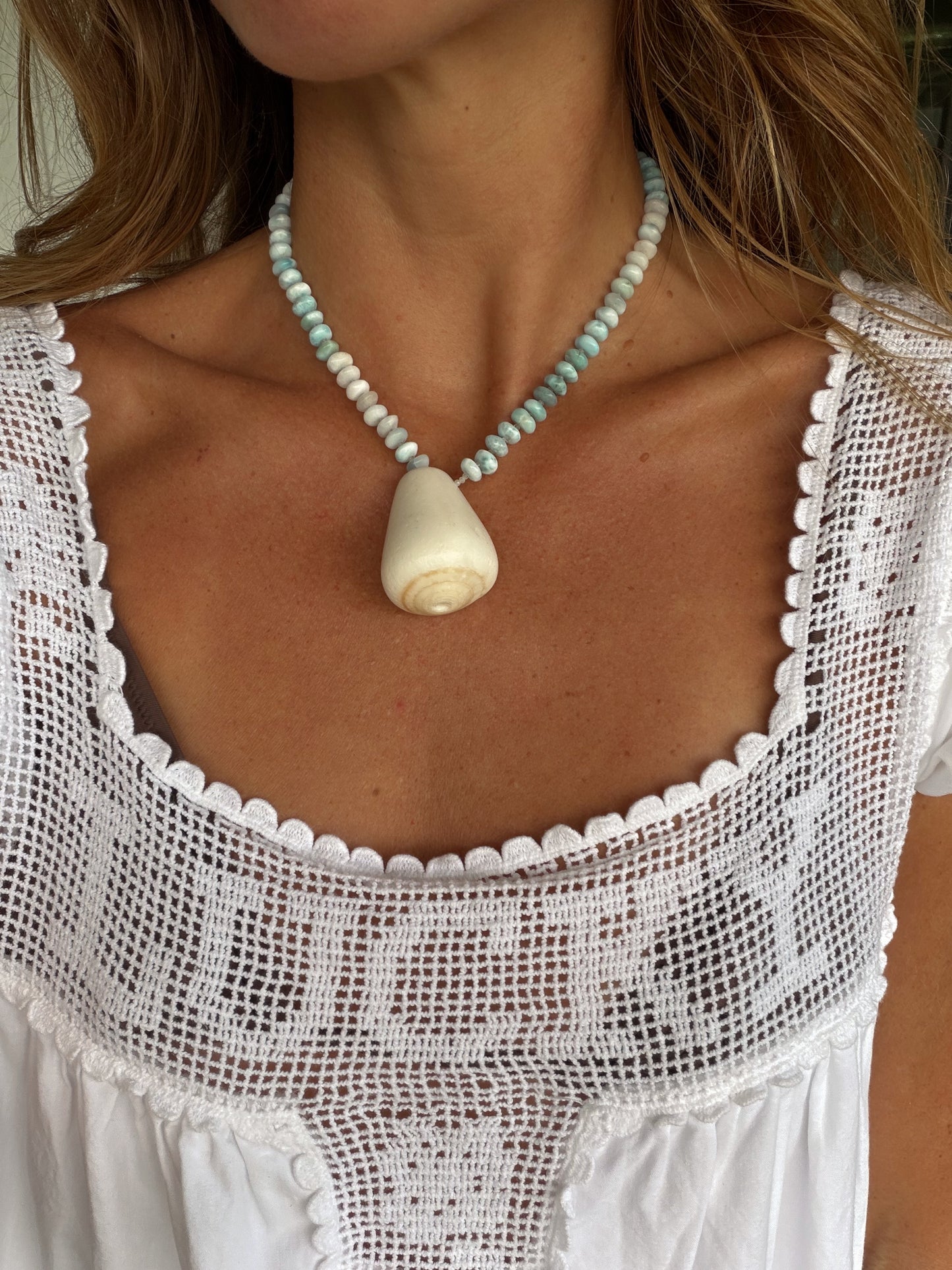 ICE BLUE CONE NECKLACE