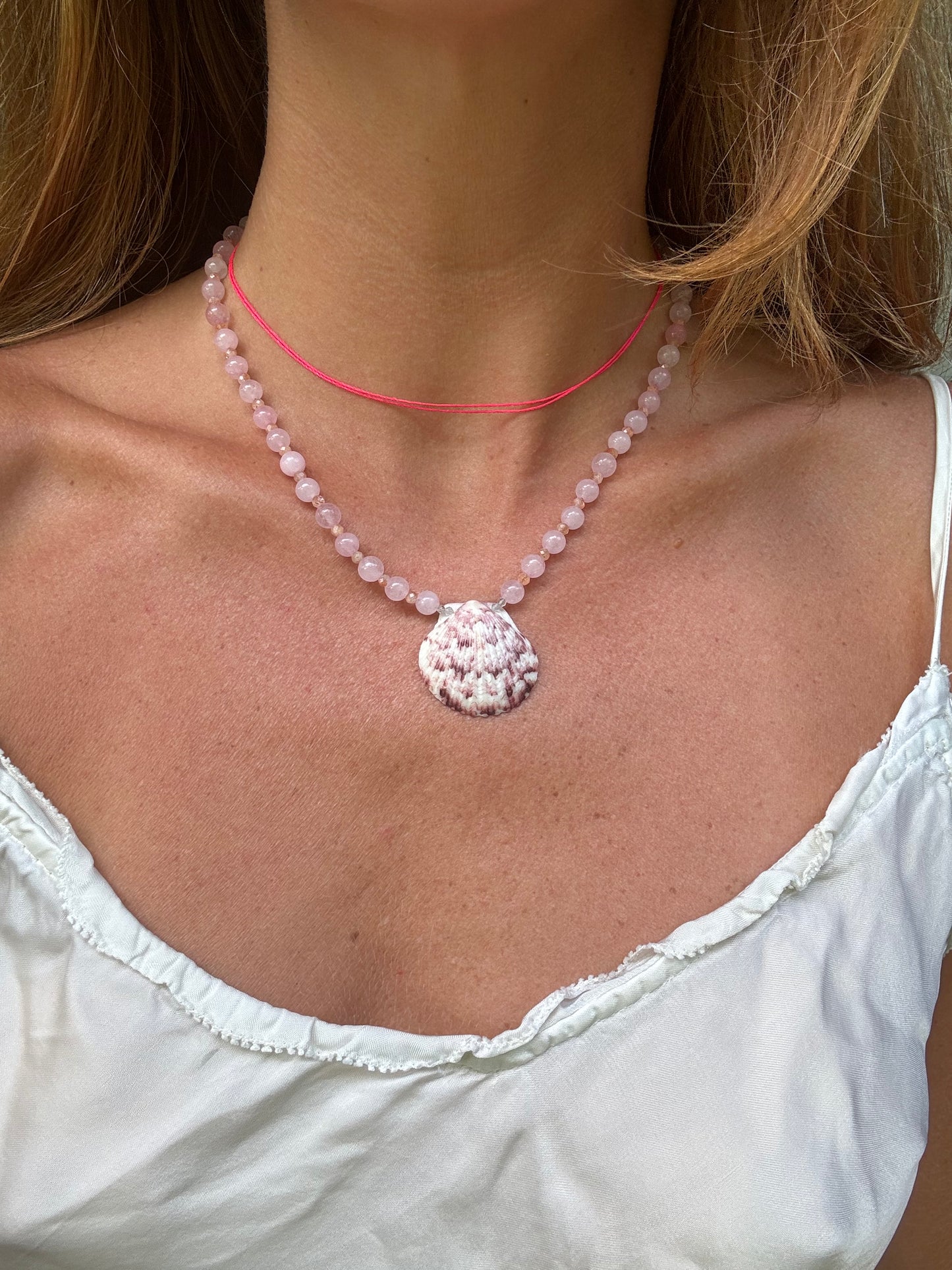 Rose Quartz + Sunstone Scallop 3