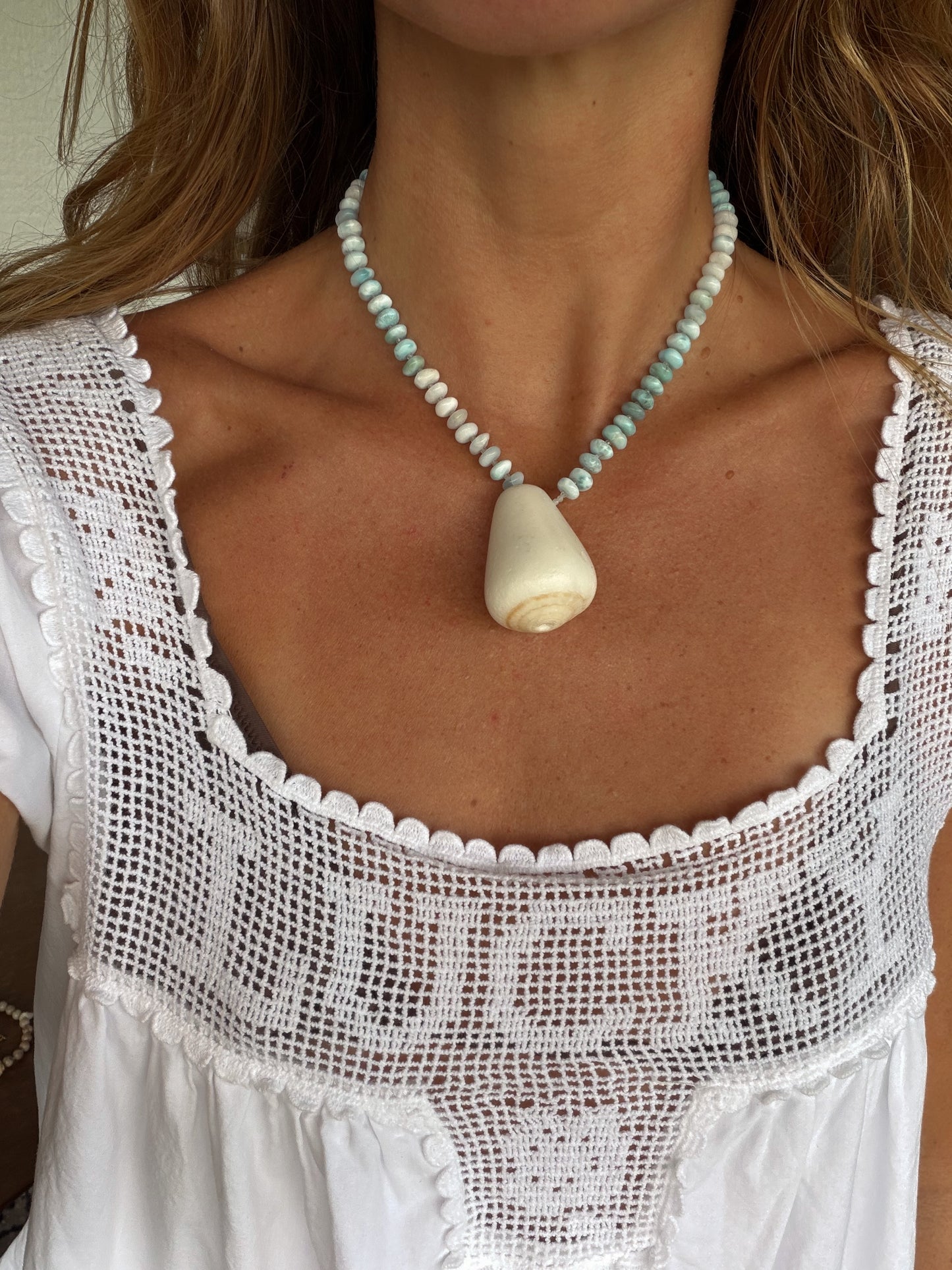 ICE BLUE CONE NECKLACE